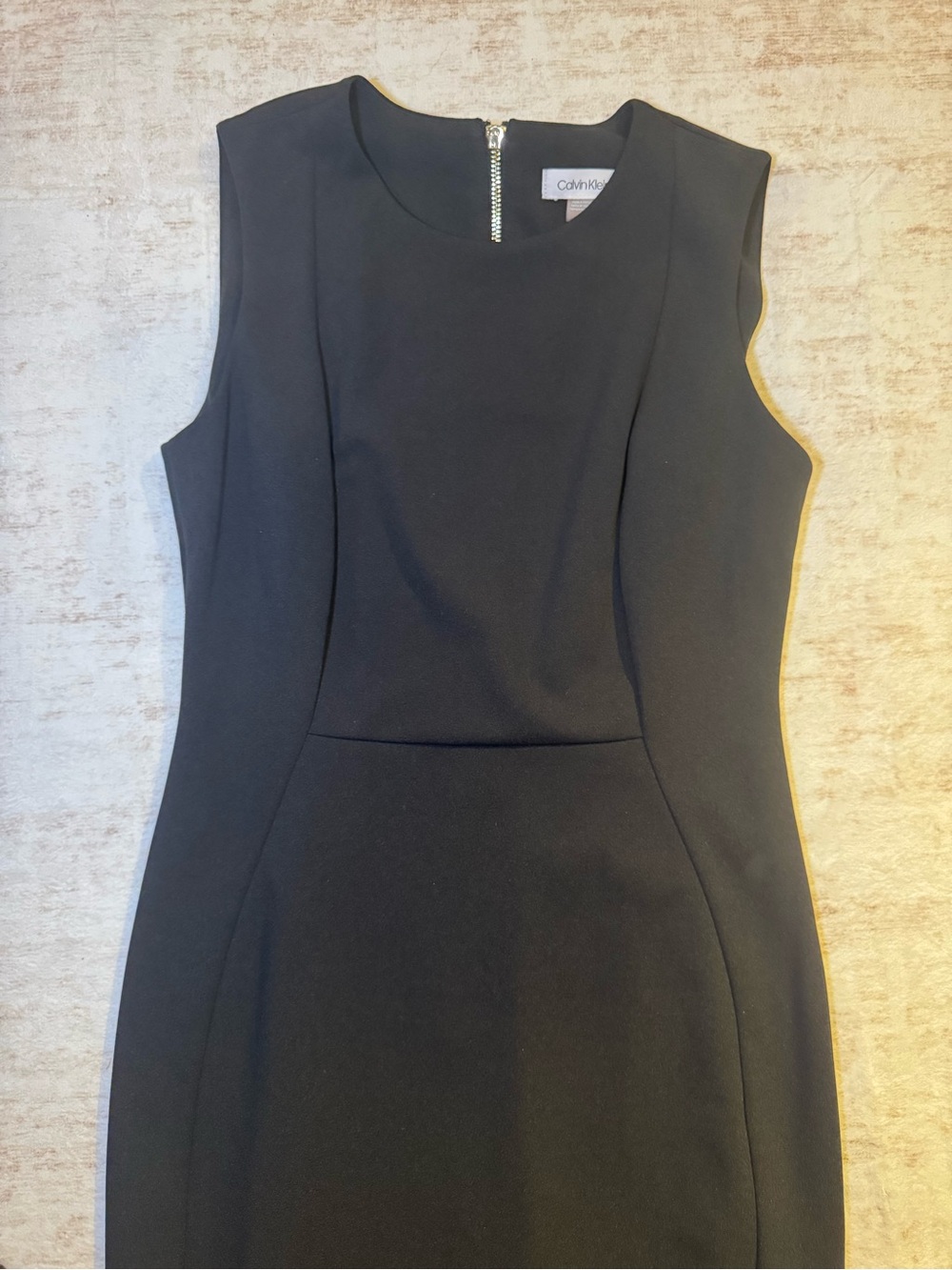 Calvin Klein Black Sleeveless Midi Sheath Dress - Picture 4 of 10